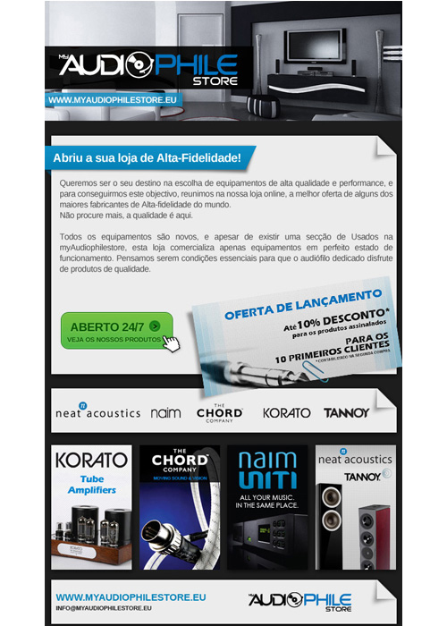 Newsletter MyAudioPhile Store