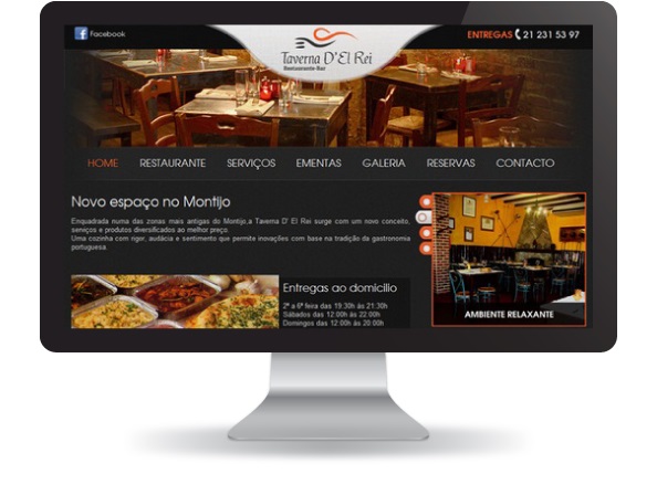 Website Taverna D'el Rei